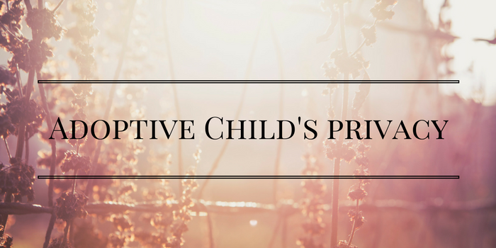 An Adoptive Child’s Privacy